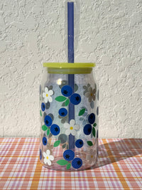 "Blue-tiful Berry" Glass Tumbler